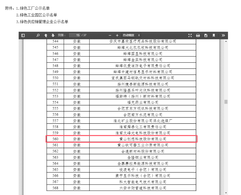 創想科技:入選國家級&ldquo;綠色工廠&rdquo;公示名單